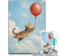 Jigsaws 1000 Pieces for Teenagers Flying Cat,Challenging Game And Family Play Educational Game for Birthday,Chrismas 50x75cm
