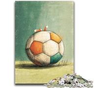 Jigsaws 1000 Pieces for Teenagers Football Sports Puzzles,Stress Reliever Staycation Kill Time Wishlist with Santa Claus (38x26cm)