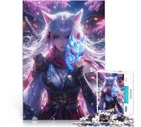 Jigsaws 1000 Pieces for teenagers Fox Mask Wisteria Girl Intellektuelles Spiel Heimdekoration Spielzeug75x50cm