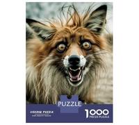 Jigsaws 1000 Pieces for Teenagers Fox with Wide Eyes Jigsaw Toy Wall Decor Staycation Kill Time Gifts for Friends And Family 38x26cm/1000pcs