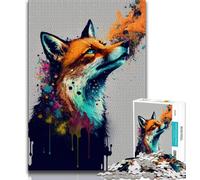 Jigsaws 1000 Pieces for Teenagers Foxes Colourful Puzzles for Adults,for Educational Game Challenge Toy Deal As Gifts for The Whole Family 26x38cm