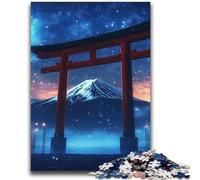 Jigsaws 1000 Pieces for Teenagers Fuji Mountain Torii Night Analysis And Logic Brain Teaser Game Birthday Gifts 38x52cm