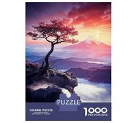 Jigsaws 1000 Pieces for Teenagers Fujisan Sakura Sunrise Jigsaw Toy Wall Decor Staycation Kill Time Gifts for Friends And Family 38x26cm/1000pcs