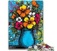Jigsaws 1000 Pieces for Teenagers Funky Pop Art Bouquet Puzzles,Stress Reliever Staycation Kill Time Wishlist with Santa Claus (75x50cm)