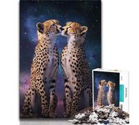 Jigsaws 1000 Pieces for Teenagers Galaxy Cheetah,Challenging Game And Family Play Educational Game for Birthday,Chrismas 50x75cm