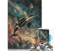 Jigsaws 1000 Pieces for Teenagers Galaxy Whale, Stress Reliever Difficult Challenge,Secret Santa Gifts for And Age 14 38x26cm