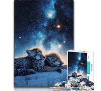Jigsaws 1000 Pieces for Teenagers Galaxy Wolf 1000 Piece Jigsaw,Challenging Difficult Deal As Gifts for The Whole Family (size 38x26cm)