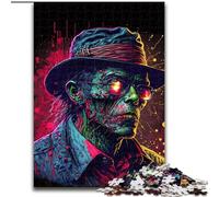 Jigsaws 1000 Pieces for Teenagers Gangster Zombie Thinking, for Age 14+ Suitable for Couples Fun at Home Activities, Birthday Present,Travel Gifts (Size 26x38cm)