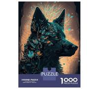 Jigsaws 1000 Pieces for Teenagers German Shepherd Dog Forest Teenager Puzzles Anti-Stress Toys Difficult Hard Great Gift for Gaming 52x38cm/1000pcs