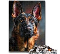 Jigsaws 1000 Pieces for Teenagers German Shepherd Teenager Puzzles,Brain Intelligence Challenge Addictive Toys for Home Decoration (38x26cm)