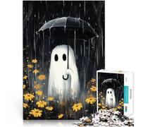 Jigsaws 1000 Pieces for teenagers Ghost in the Rain Spielzeug-Intellektuelles Spiel mit passendem Poster und Quizblatt38x26cm