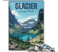 Jigsaws 1000 Pieces for Teenagers Glacier National Park,Brain Intelligence Challenge Addictive Toys Birthday Present,Gifts,Wall Art 38x52cm