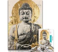 Jigsaws 1000 Pieces for Teenagers Golden Buddha Statue 1000 Piece Puzzle,Educational Stress Relief Toy Gifts for Friends And Family (size 38x26cm)