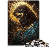 Jigsaws 1000 Pieces for Teenagers Golden Fantasy Jesus 1000 Pieces for Teenagers,Relax Games Is Ideal As A Gift for The Whole Family (26x38cm)
