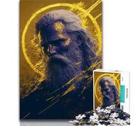 Jigsaws 1000 Pieces for Teenagers Golden Jesus,Challenging Game And Family Play Educational Game for Birthday,Chrismas 38x26cm