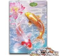 Jigsaws 1000 Pieces for Teenagers Golden Koi Challenging To Complete But Fun And Humorous Birthday Present, Gifts, Wall Art 50x75cm