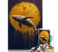Jigsaws 1000 Pieces for Teenagers Golden Whale 1000 Piece Jigsaw,Educational Stress Relief Toy Gifts for Friends And Family (size 38x26cm)