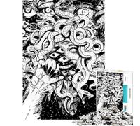 Jigsaws 1000 Pieces for Teenagers Gothic Medusa Jigsaw for Adults Relaxing Games Stress Reliever Great Gifts for Gaming (size 38x26cm)