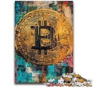 Jigsaws 1000 Pieces for Teenagers Graffiti Bitcoin Stress Reliever Difficult Challenge Deal As Gifts for The Whole Family 26x38cm
