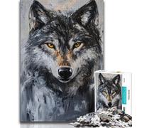 Jigsaws 1000 Pieces for Teenagers Gray Wolf 1000 Pieces for Adults,Learning Educational Toys Family Games Unique Birthday And Gifts 26x38cm
