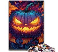 Jigsaws 1000 Pieces for Teenagers Halloween Pumpkin Head Teenager Puzzles,Brain Intelligence Challenge Addictive Toys for Home Decoration (75x50cm)