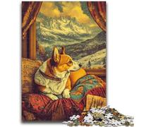 Jigsaws 1000 Pieces for Teenagers Happy Corgi Educational Game Challenge Toy Wall Decoration Unique Birthday And Xmas Gifts 50x75cm