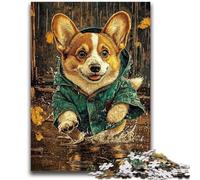 Jigsaws 1000 Pieces for Teenagers Happy Corgi Stress Reliever Difficult Challenge Deal As Gifts for The Whole Family 26x38cm