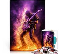 Jigsaws 1000 Pieces for teenagers Heavy Metal Guitarist Stress Reliever Staycation Kill time gifts for friends and family 50x70cm