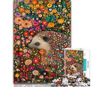 Jigsaws 1000 Pieces for Teenagers Hedgehog Art 1000 Piece Jigsaw,Challenging Difficult Deal As Gifts for The Whole Family (size 75x50cm)