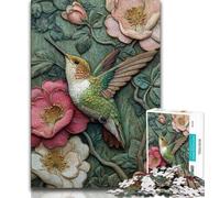 Jigsaws 1000 Pieces for Teenagers Hummingbird,Challenging Game And Family Play Educational Game for Birthday,Chrismas 38x26cm