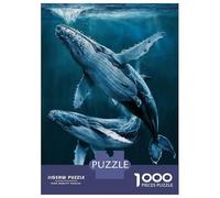 Jigsaws 1000 Pieces for Teenagers Humpback Whales Jigsaw Puzzle Toy Wall Decor Difficult Challenge Birthday Present, Gifts, 38x26cm/1000pcs
