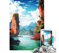 Jigsaws 1000 Pieces for Teenagers James Bond Island Art Help The Brain Exercise A Work of Art Fun Games Suitable for Ages 14 And Up (50x75cm)
