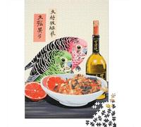Jigsaws 1000 Pieces for Teenagers Japanese Cuisine with Birds Jigsaw Toy Wall Decor Staycation Kill Time Gifts for Friends And Family 38x26cm/1000pcs