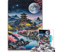 Jigsaws 1000 Pieces for Teenagers Japanese Landscape Analysis And Logic Brain Teaser Game for And 14 Years And over 38x26cm