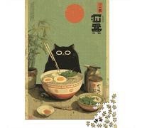 Jigsaws 1000 Pieces for Teenagers Japanese Ramen Noodles Poster Jigsaw Puzzle Toy Wall Decor Difficult Challenge Birthday Present, Gifts, 38x26cm/1000pcs