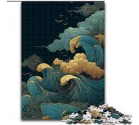Jigsaws 1000 Pieces for Teenagers Japanese Style Waves, for 14+ Challenging Game As A Gift for The Whole Family And Friends (Size50x75cm)