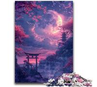 Jigsaws 1000 Pieces for Teenagers Japanese Torii Gate Stress Reliever Difficult Challenge Every Piece Is Unique - Challenging Family Fun Game 50x75cm
