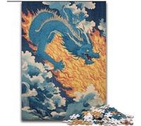 Jigsaws 1000 Pieces for Teenagers Japanese Wave Dragon, Elephant Toy Intellectual Game Birthday Present, Gifts, Wall Art for Ages 14+ (Size 50x75cm)