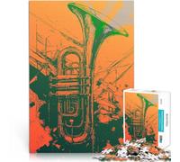 Jigsaws 1000 Pieces for teenagers Jazz Instrument Illustration Schwierig Schwer Lernspiel für Geburtstag, Weihnachten75x50cm