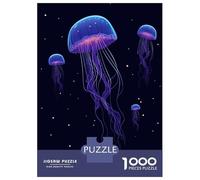 Jigsaws 1000 Pieces for Teenagers Jellyfish Galaxy Jigsaws for Adults Brain Teaser Game A Work of Art Great Gift for Gaming 52x38cm/1000pcs