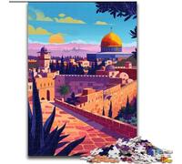 Jigsaws 1000 Pieces for Teenagers Jerusalem Skyline, Learning Educational Toys Unique Birthday And Gifts for Age 14+ 50x75cm