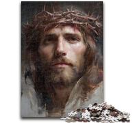 Jigsaws 1000 Pieces for Teenagers Jesus Art Stress Reliever Difficult Challenge Every Piece Is Unique - Challenging Family Fun Game 38x26cm