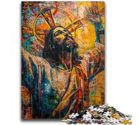 Jigsaws 1000 Pieces for Teenagers Jesus Graffiti Educational Game Challenge Toy Wall Decoration Unique Birthday And Xmas Gifts 50x75cm