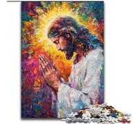 Jigsaws 1000 Pieces for Teenagers Jesus Oil Painting Family Fun for Is Ideal As A Gift for The Whole Family for And Age 14 Years Up (size 26x38cm)