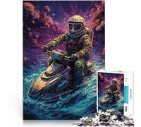 Jigsaws 1000 Pieces for teenagers Jet Ski Astronaut Space Familienspiel für und Geeignet für die Schreibtischdekoration75x50cm