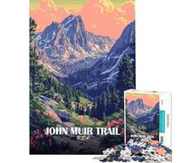 Jigsaws 1000 Pieces for Teenagers John Muir Trail USA Landscape Poster Educational Games Learning Educational Toys Gifts Birthday Home Decoration (size 38x26cm)