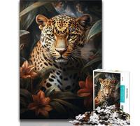 Jigsaws 1000 Pieces for Teenagers Jungle Leopard Teenager Puzzles,learning Educational for Is Ideal As A Gift for The Whole Family (size 75x50cm)
