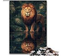 Jigsaws 1000 Pieces for Teenagers Jungle Lion, Family Game Stress Reliever Difficult Challenge Enhance Love between Couples (Size50x75cm)