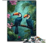 Jigsaws 1000 Pieces for Teenagers Jungle Parrot, Family Game Stress Reliever Difficult Challenge Enhance Love between Couples (Size50x75cm)