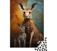 Jigsaws 1000 Pieces for Teenagers Kangaroo Wall Art Print Jigsaw Toy Wall Decor Staycation Kill Time Gifts for Friends And Family 38x26cm/1000pcs